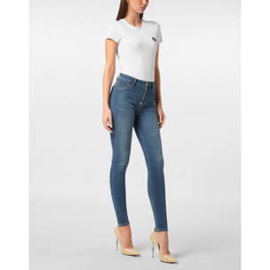 PHILIPP PLEIN Jeggings de cintura alta LOGO