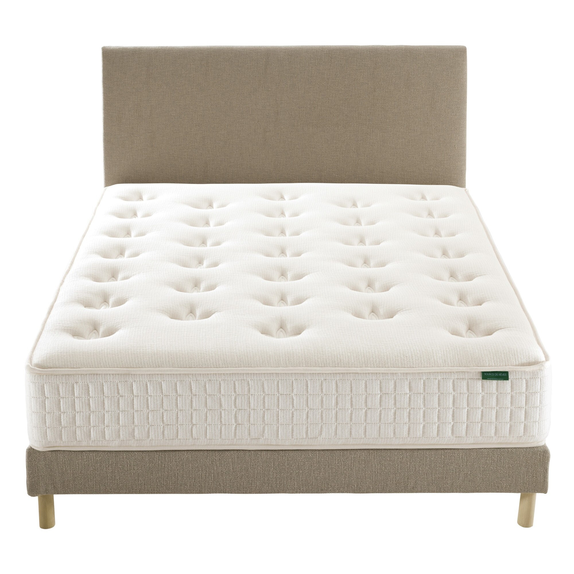 Ensemble matelas Le Latex Responsable + sommier + tête de lit