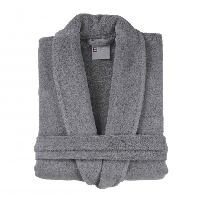 Peignoir homme 100% coton gris