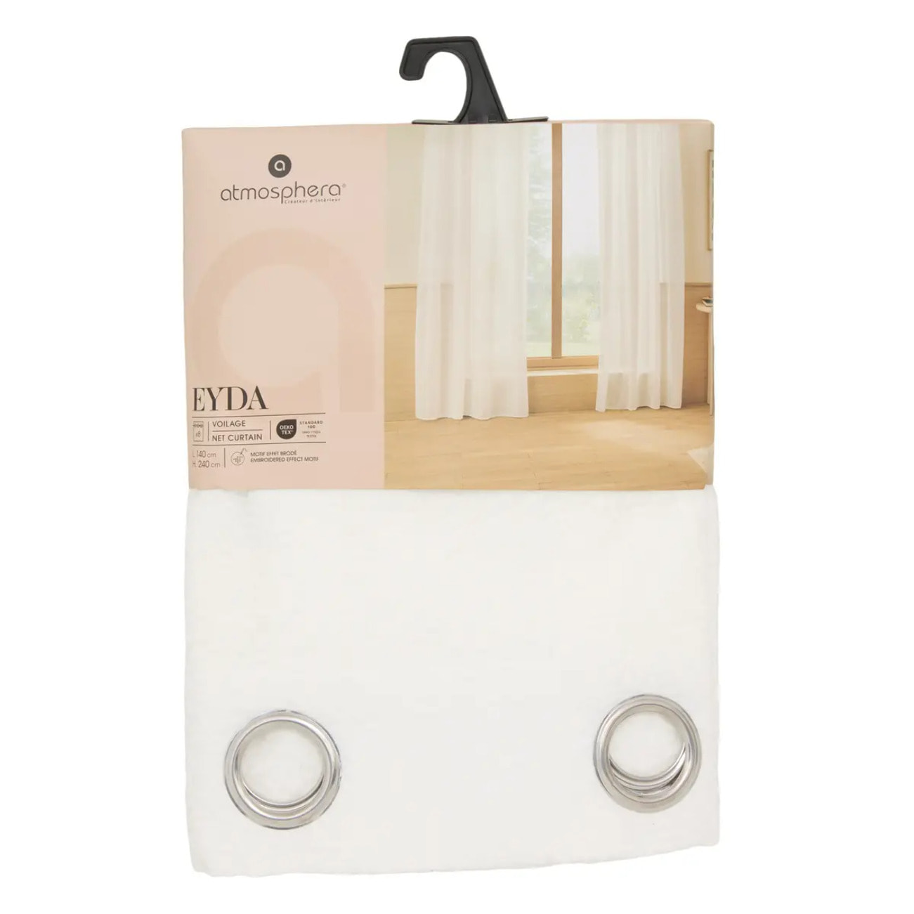 Voilage Eyda 140x240cm blanc