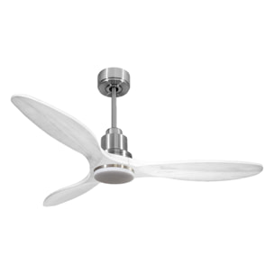 Ventilador de techo Modo Invierno/Verano Termostato Dimable Wifi Motor DC Techos Inclinados Mando a Distancia Luz tres tonos Hypersilence Memoria Vendible Shopify (AUTOMATICO) SantoriniD132C04LED64540 PURLINE