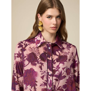 Oltre - Floral patterned shirt - Violeta