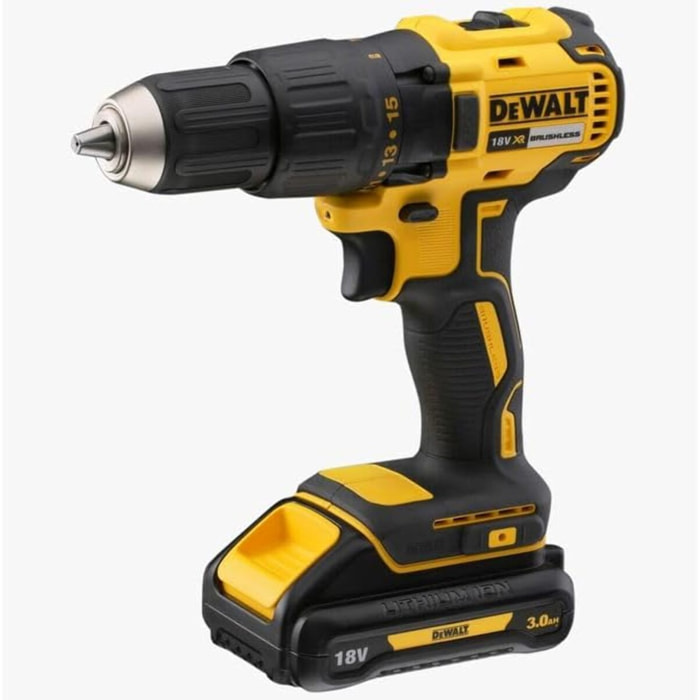 Perceuse visseuse sans fil livrée avec 2 batteries 3 Ah, 1 chargeur et un coffret TSTAK - DEWALT - DCD777L2T-QW