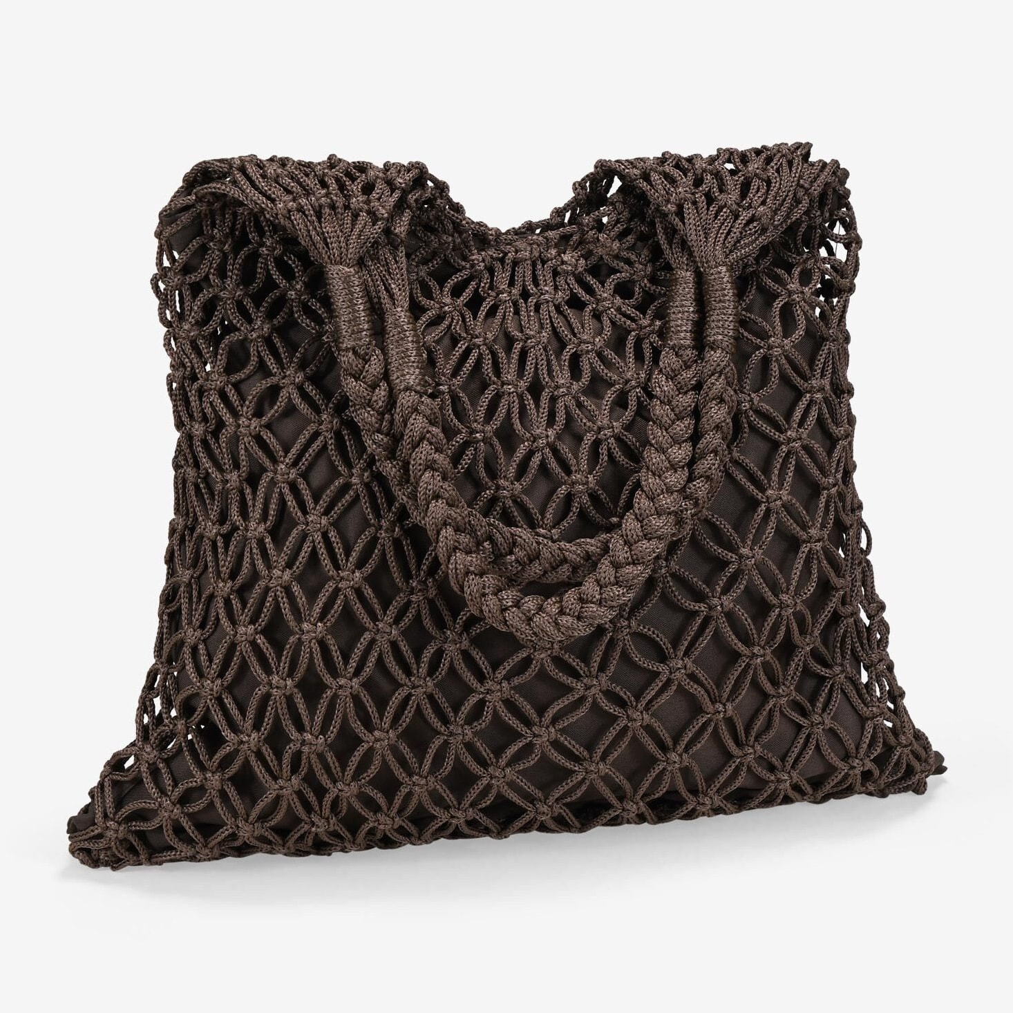 Bolso crochet marrón de hombro