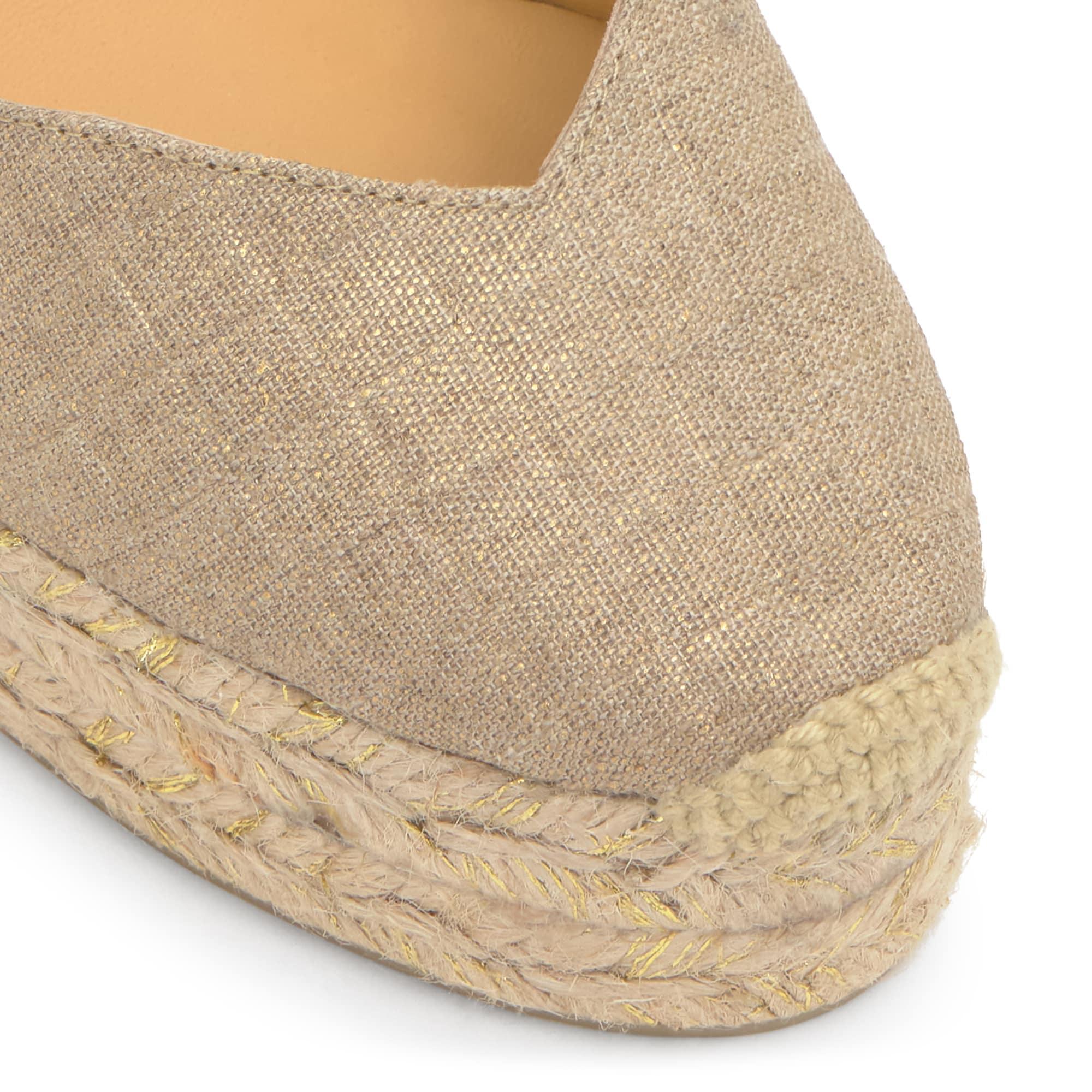 Alpargata cuña Chiara dorado mujer 11cm