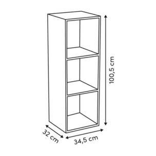 Étagère Mix'N Modul 3 cases rectangulaire 32x34,5cm beige