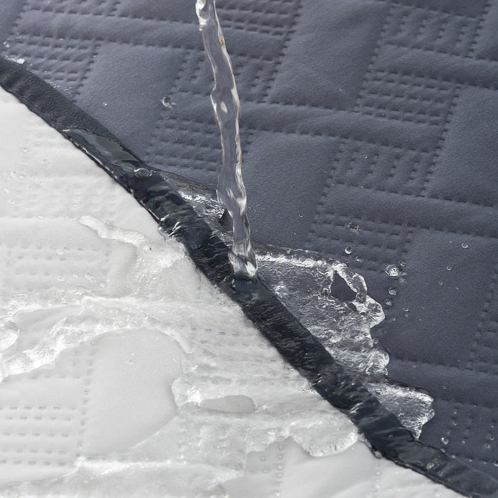 Cubre sofá DRY, acolchado, reversible y antimanchas Azul/Gris