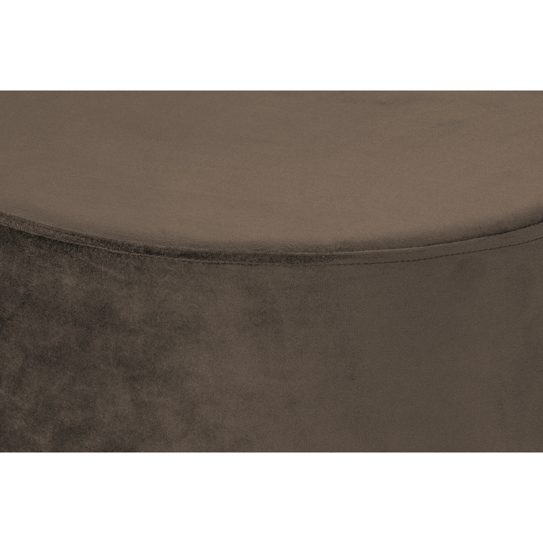 Pouf contenitore Nano in velluto marrone con base dorata