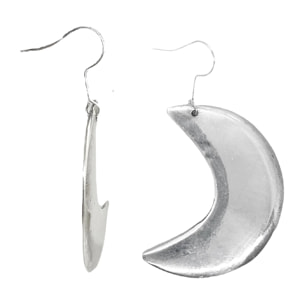 Pendiente Luna Menguante plata chapado