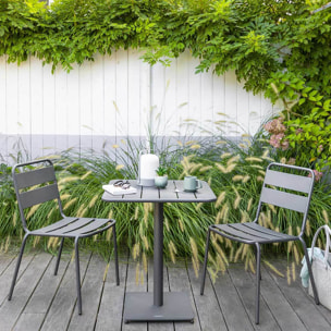 Table de jardin carrée Phuket Graphite