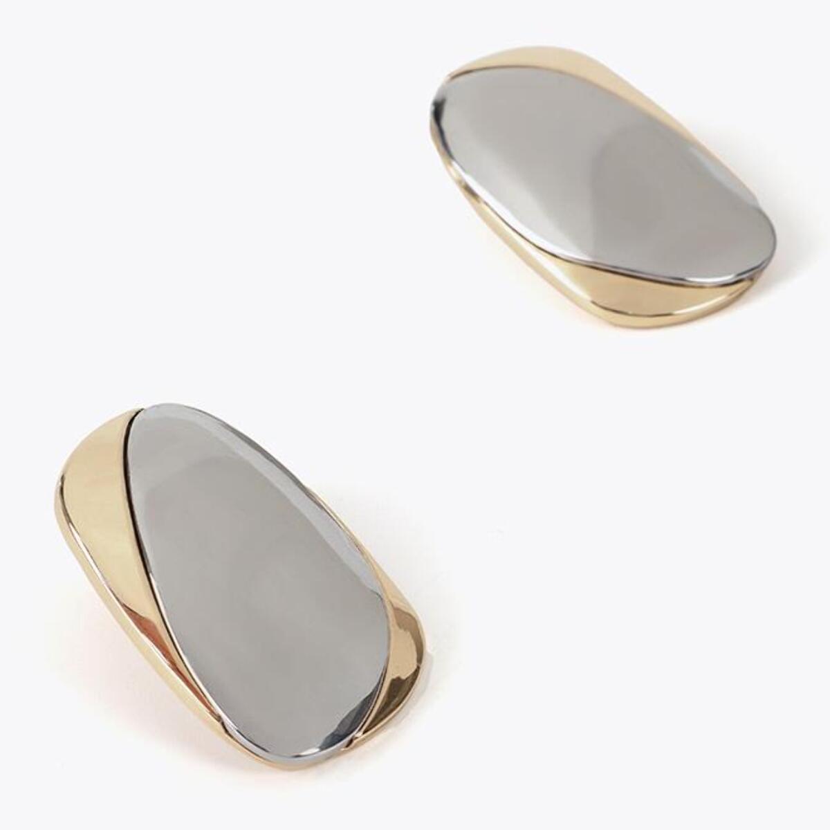 Orecchini grandi metalli combinati