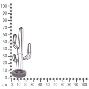 Profilo Cactus In Metallo. Altezza 70,5 Cm - Pezzi 1 - 27,5X70,5X24,5cm - Colore: Verde - Bianchi Dino - Decori Casa E Complementi