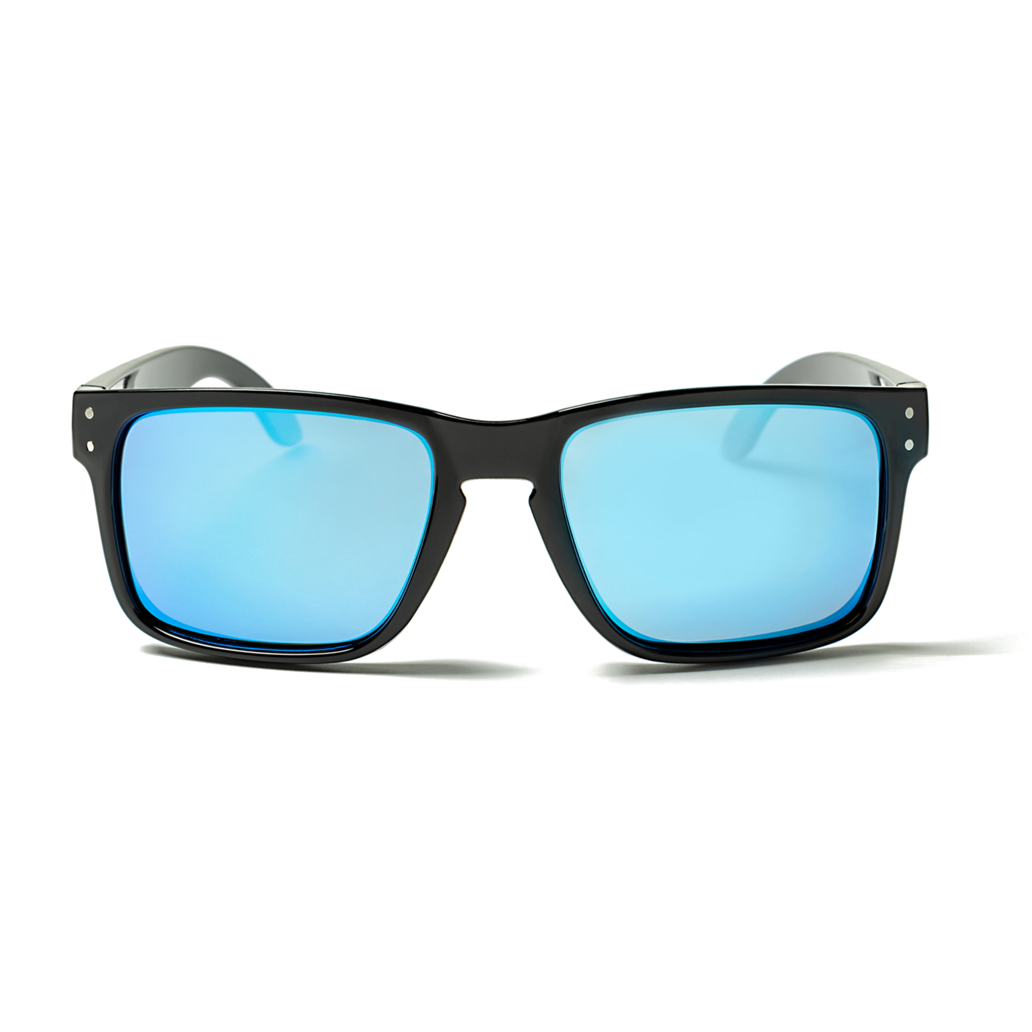 Occhiali da sole OCEAN BLUE MOON - montatura abbinata con lenti polarizzate Revo blu e nera lucida luna blu