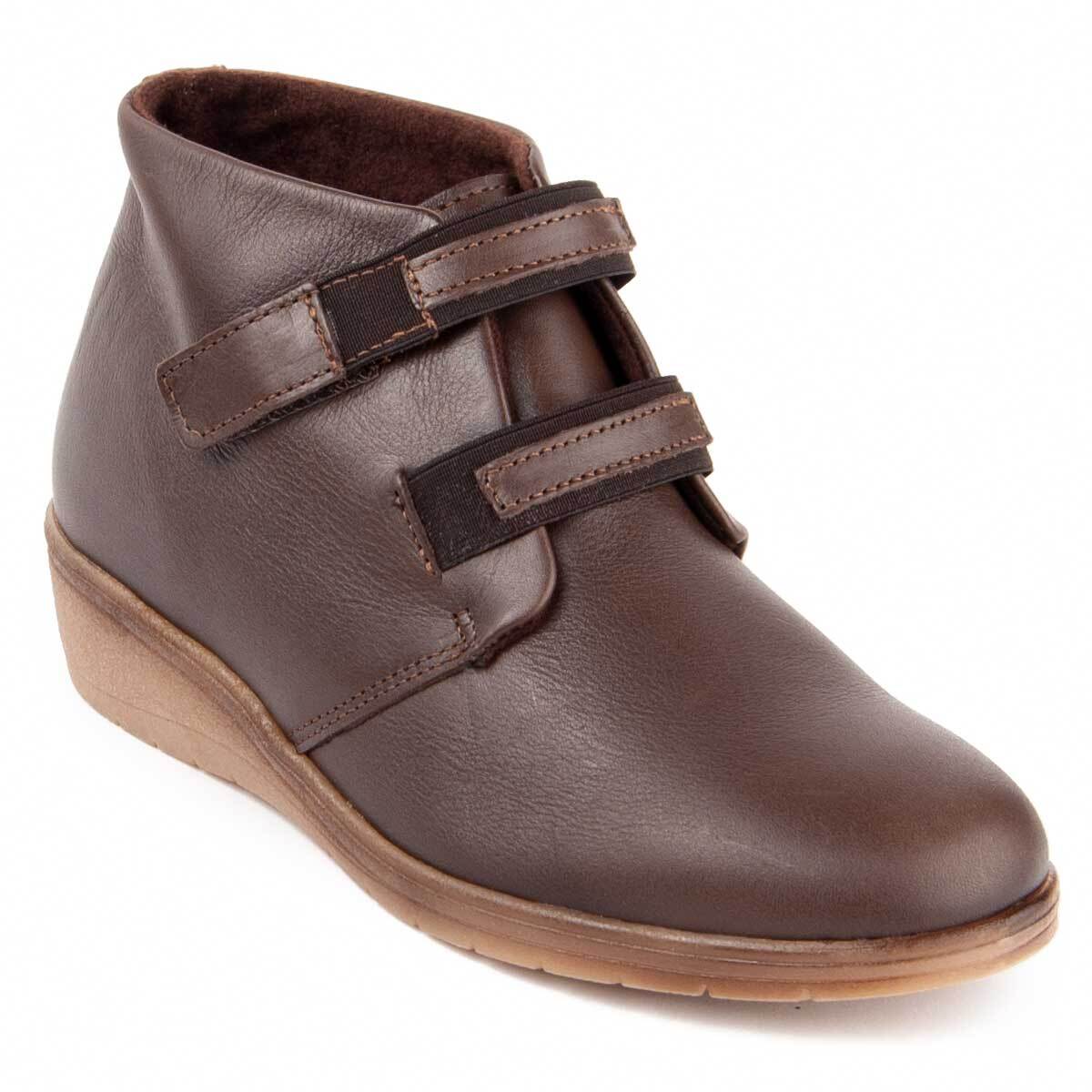 Botín De Cuña - Marrón - Altura: 4 Cm