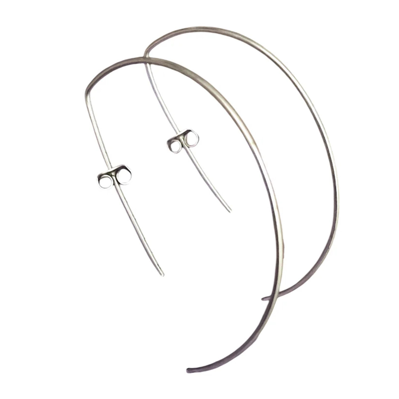 Pendiente tipo aro en plata 925 original diseño Plata Úncia