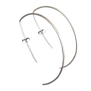 Pendiente tipo aro en plata 925 original diseño Plata Úncia