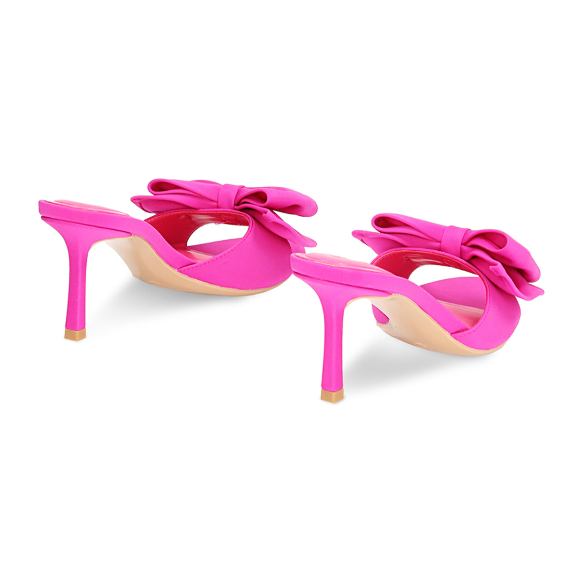 Mules Open Toe fucsias en lycra