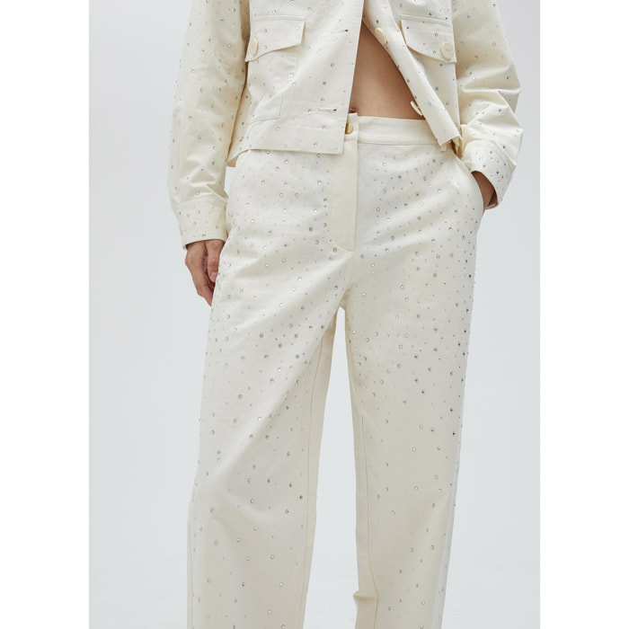 Pantaloni dettagli strass