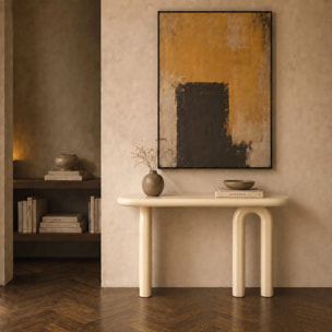 Console laquée blanche en MDF, 120 cm - Opale