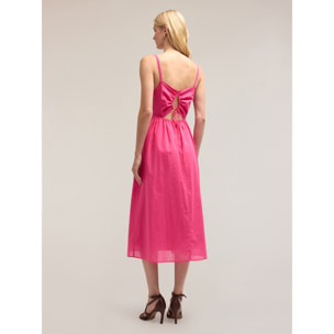 Motivi - Vestido de voile con recorte en la espalda - Fuchsia