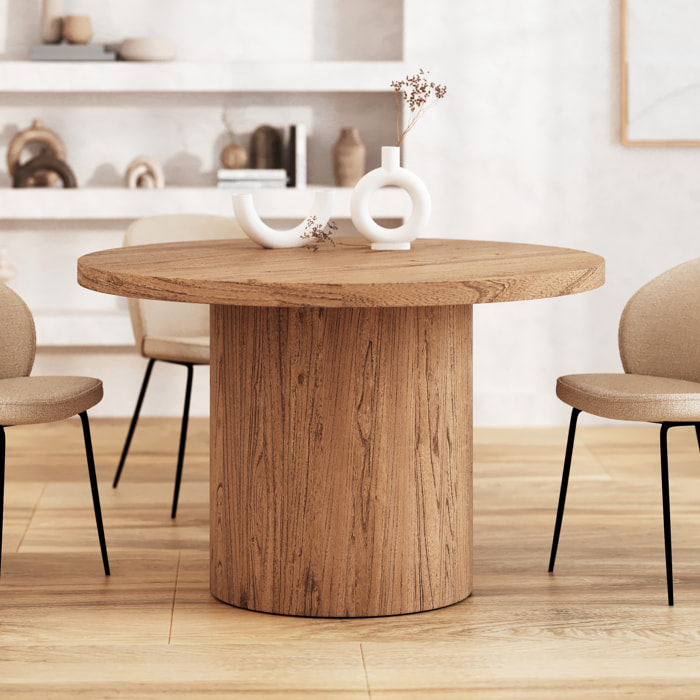 Table ronde en bois d'orme 4 personnes - Gaston