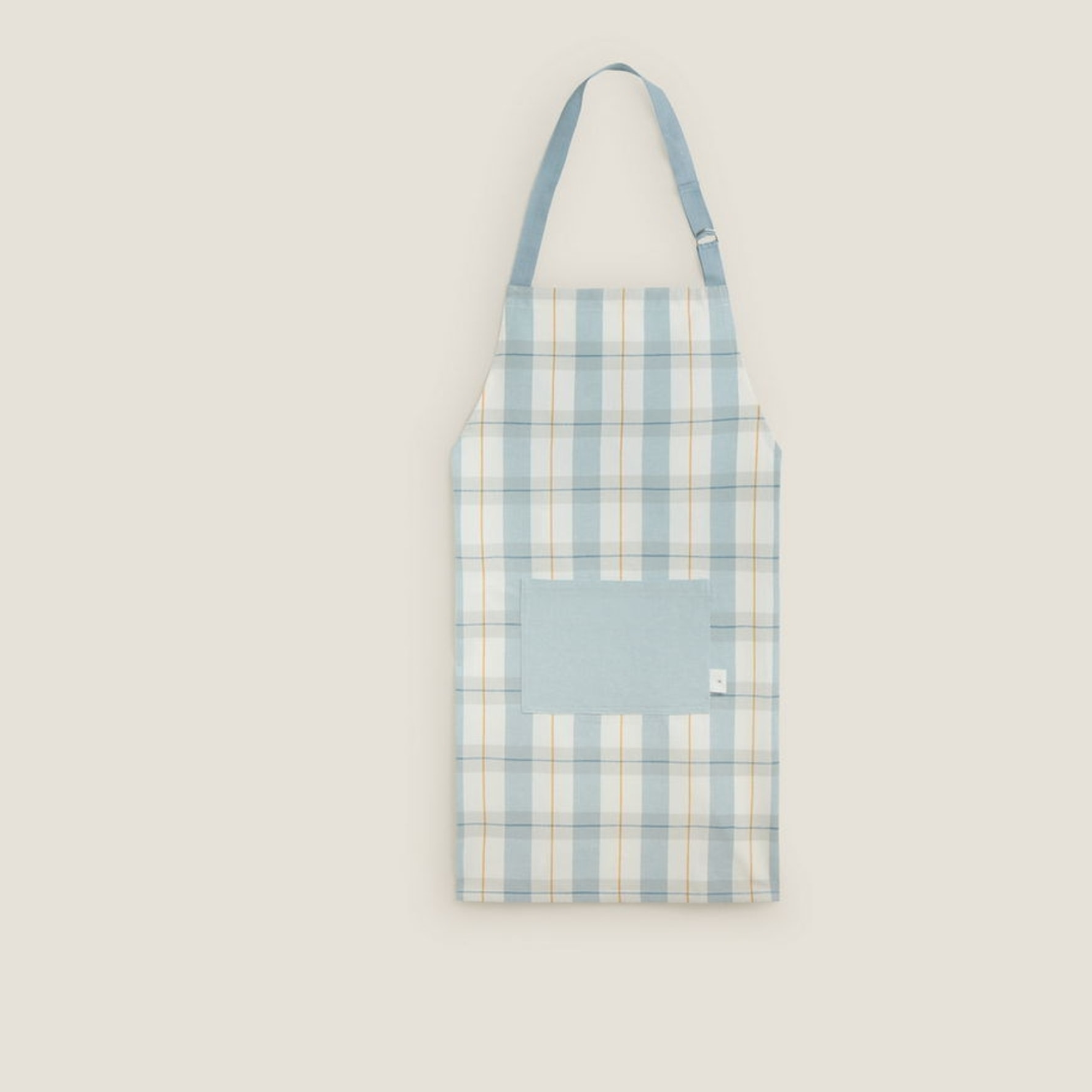 Delantal algodón cuadros Asununi color azul 100% Algodón