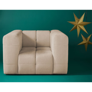 Suzano - fauteuil en tissu texturé - Beige