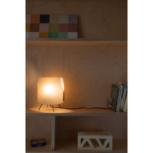 LUANG XS Lampe table noire/camel