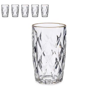 Set de 6 vasos de agua 340 ml.