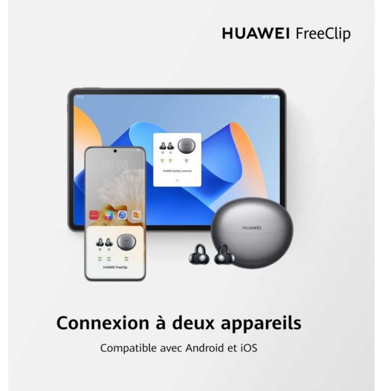 Ecouteurs HUAWEI FreeClip Noir