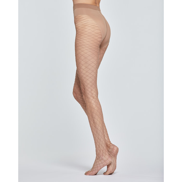 COLLANT IN RETE GRANDE ELASTICIZZATO