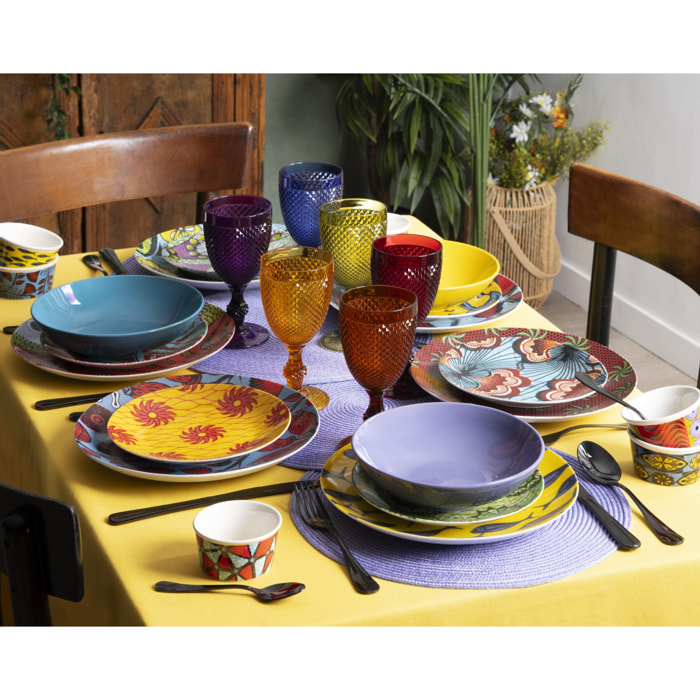 Set de 6 verres à vin Excelsa – Diamond, Plastique Vert 39 cl