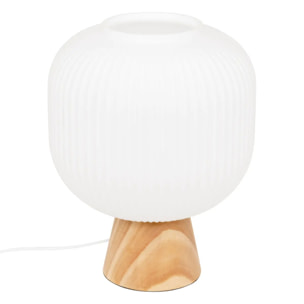 Lampe à poser "Travis" blanc H25cm