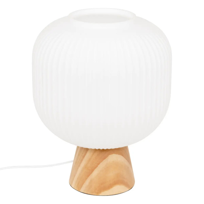 Lampe à poser "Travis" blanc H25cm