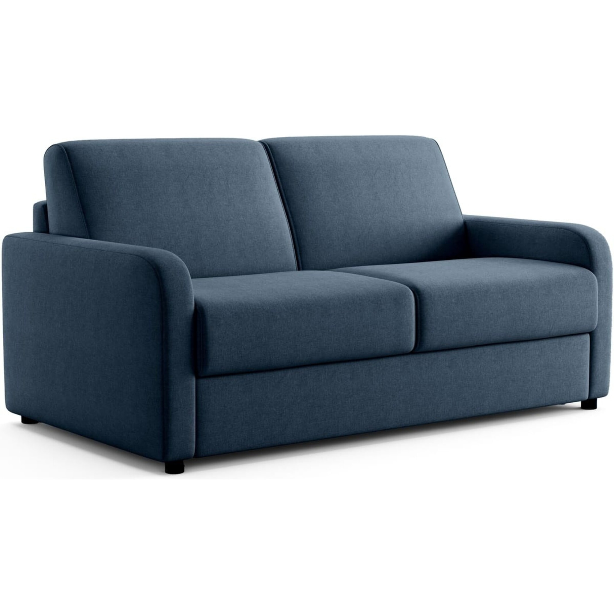 Canapé droit convertible 3 places en tissu chenille - ouverture express - LUMIO