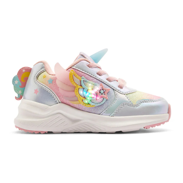 Zapatillas Unicornio Multicolor con Purpurina y Luces
