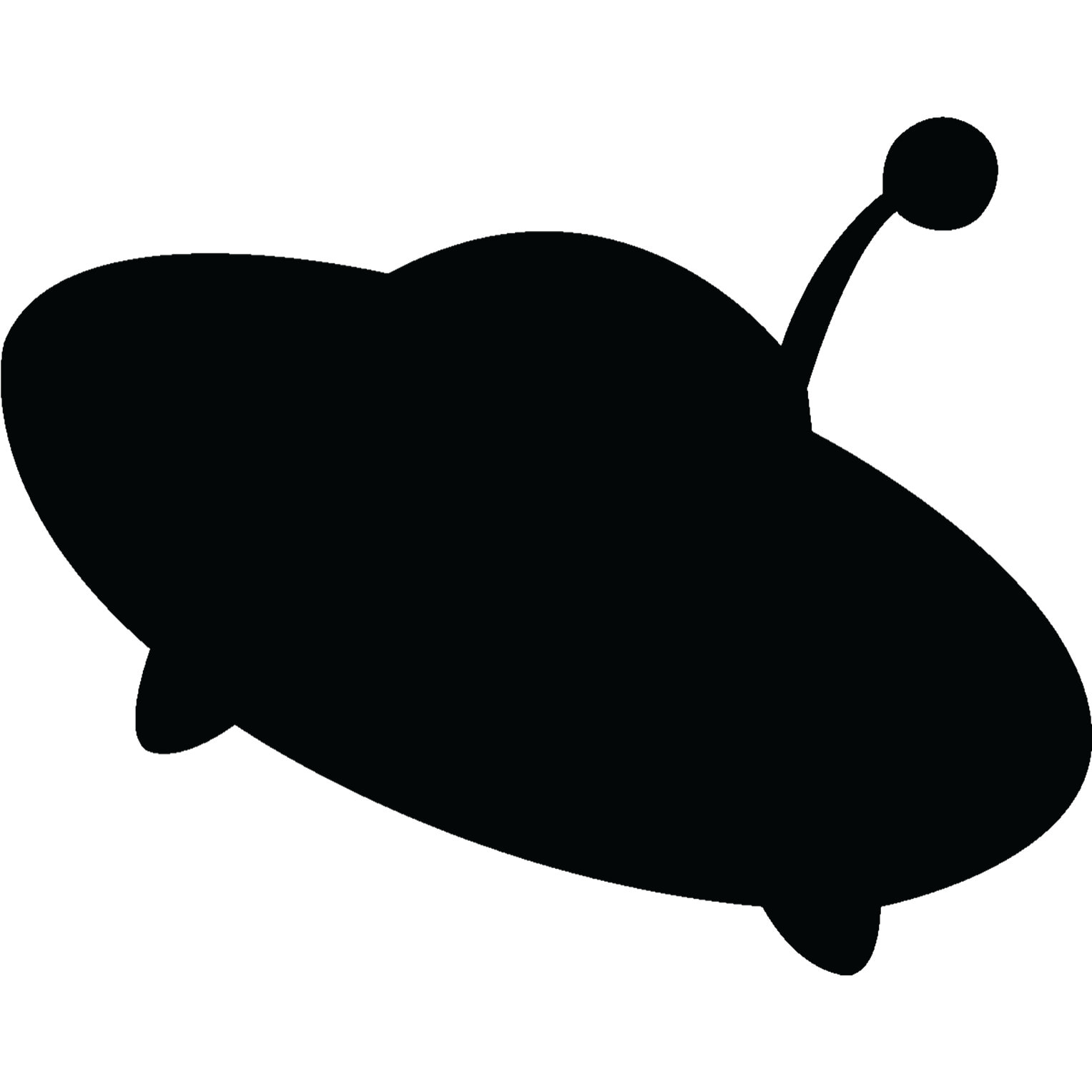 Sticker ardoise tableau noir - stickers muraux adhésif effaçable - SOUCOUPE VOLANTE OVNI