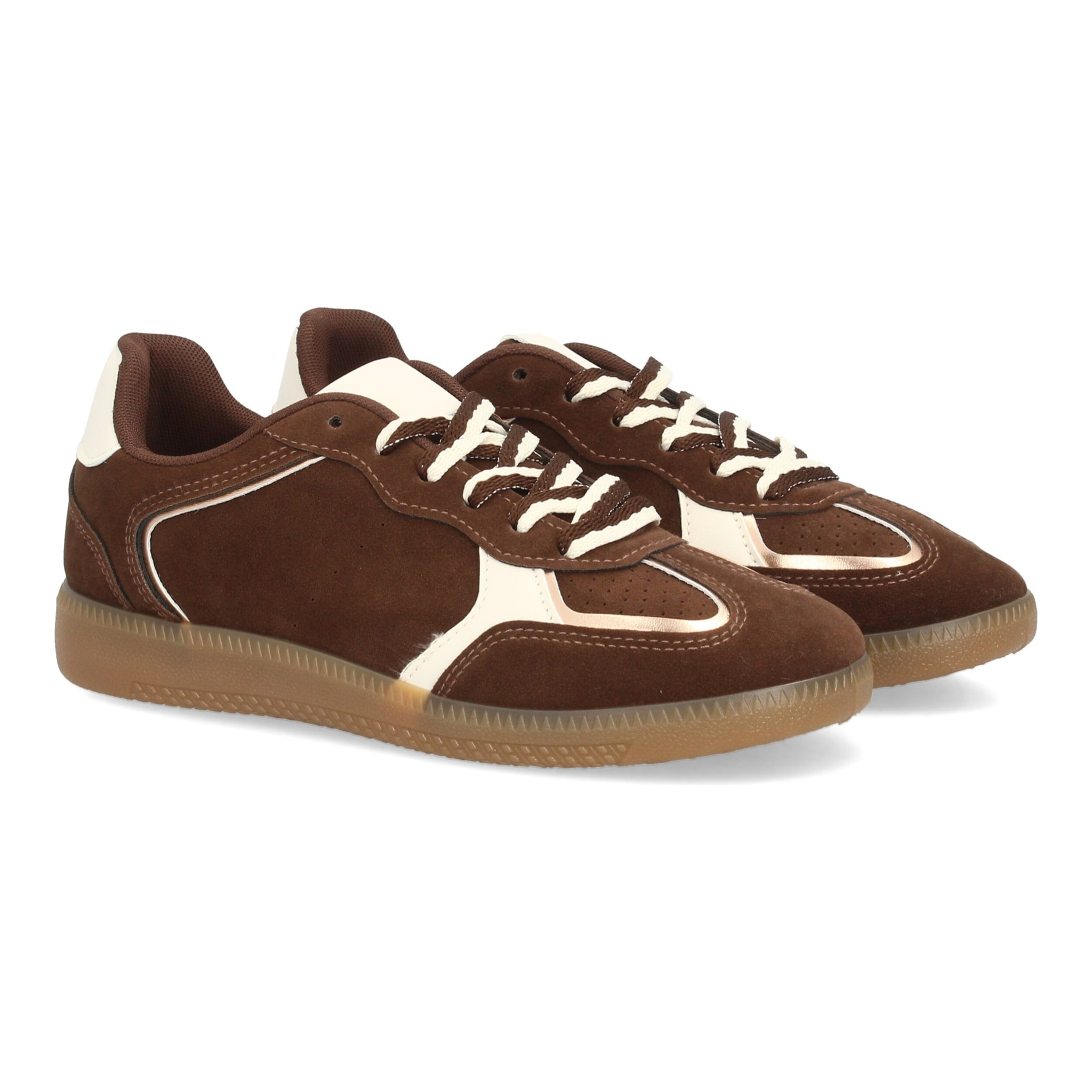 Zapatilla casual con cordón bitono