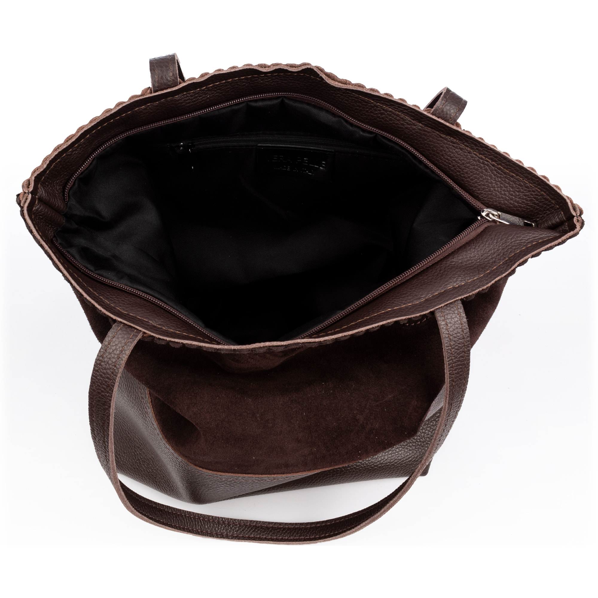 Bellino Borsa Tote Donna. Pelle autentica in Camoscio e Dollaro.