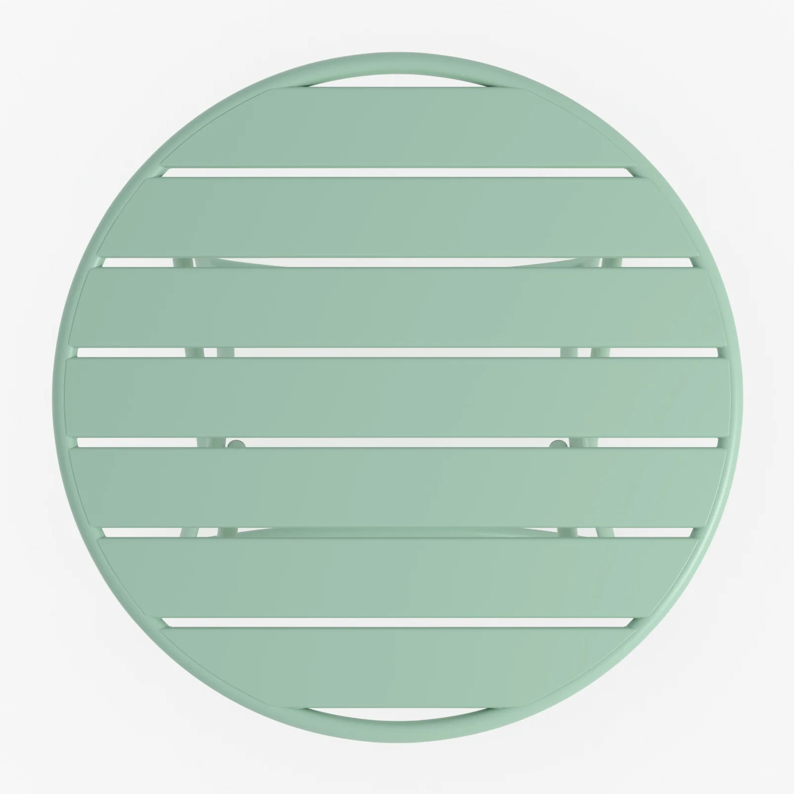 Table de jardin ronde et pliante en métal vert clair 2 personnes - Yumi