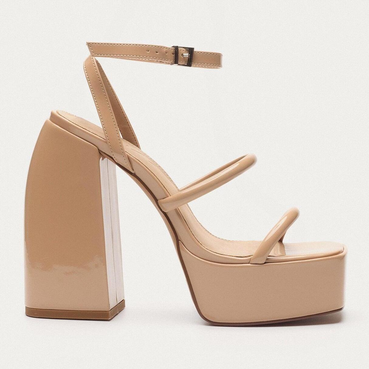 Sandalias  de tacón - Dara  - Beige - 15 cm