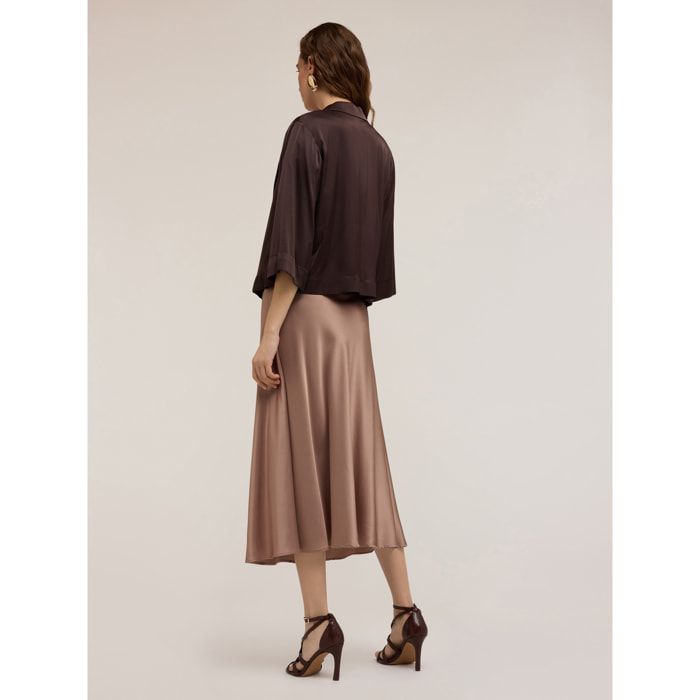 Motivi - Gonna longuette in raso - Beige