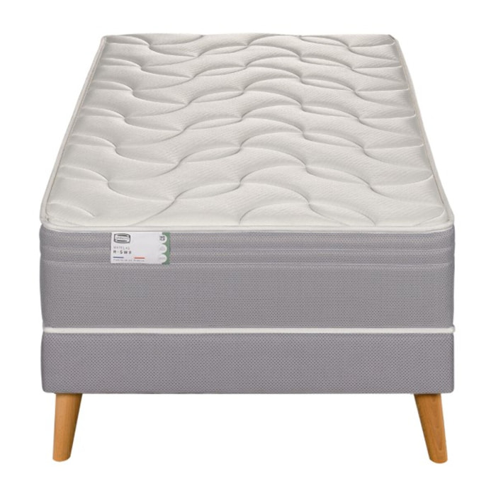 Ensemble L ADORABLE matelas H23 ressort ensachés, très ferme, sommier