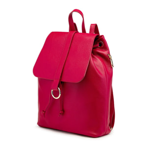 Borse Donna colore Rosso-in pelle Made in Italy 33x36x11cm