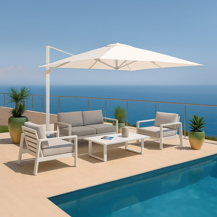 Ombrellone da giardino Roma 3x3 braccio laterale