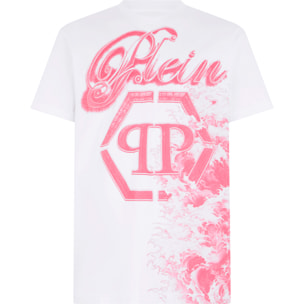 PHILIPP PLEIN Round Neck T-Shirt Ceramic Signature