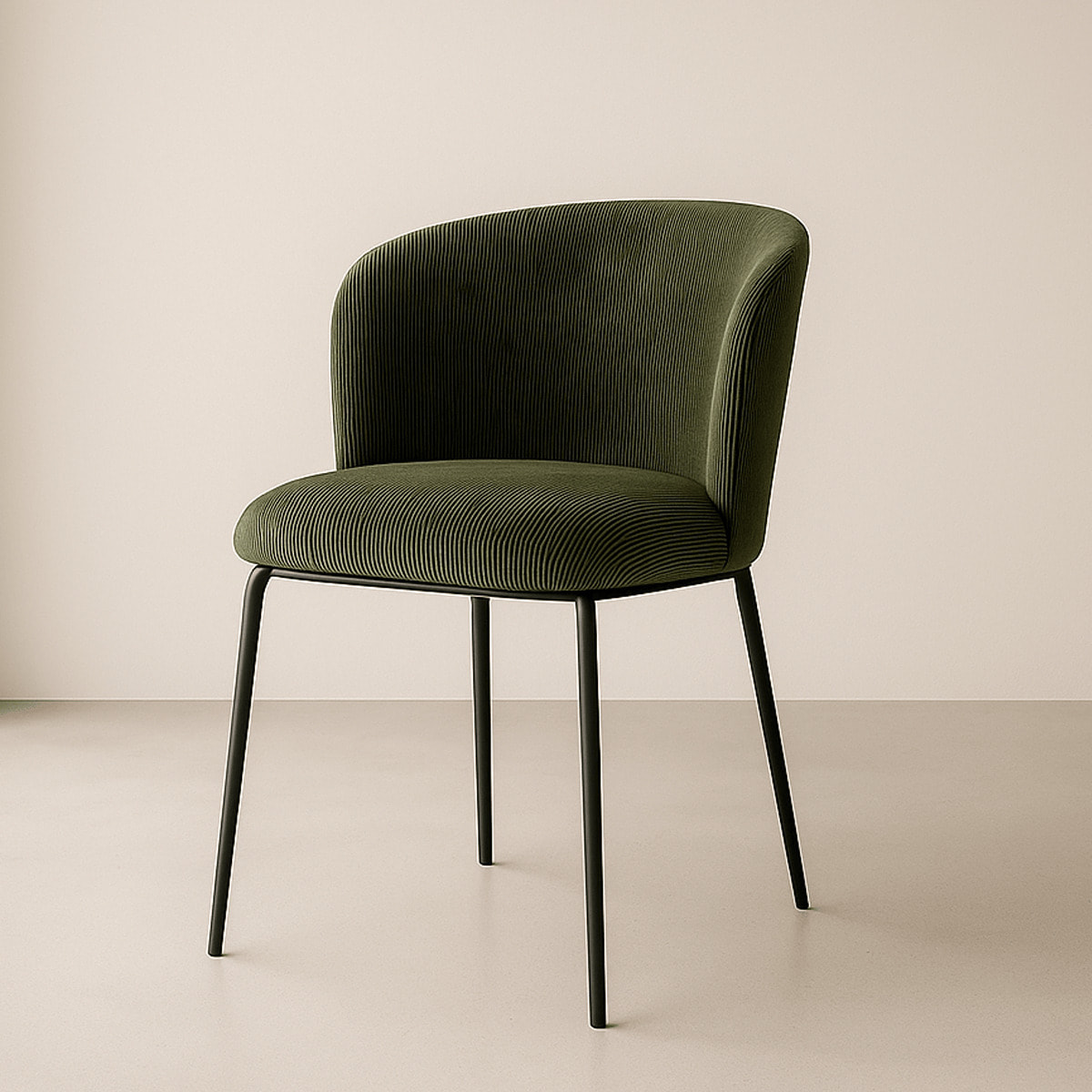 Lot de 2 chaises en velours côtelé - TOMA