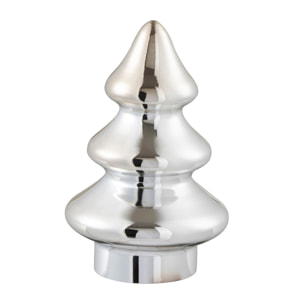 J-Line Sapin De Noel Decoratif Verre Argent Small