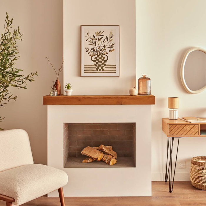 Toile imprimée encadrée Claudia vert 45x60cm