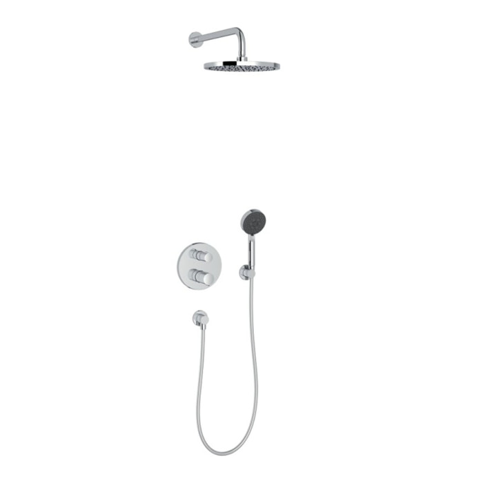 Colonne de douche encastrée thermostatique Modulo rond